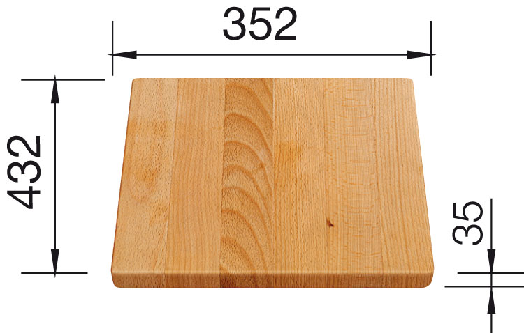 Krájecí deska dřevo pro PLENTA 432x352