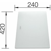 Krájecí deska bílá sklo pro ZEROX,CLARON,FLOW 420X240
