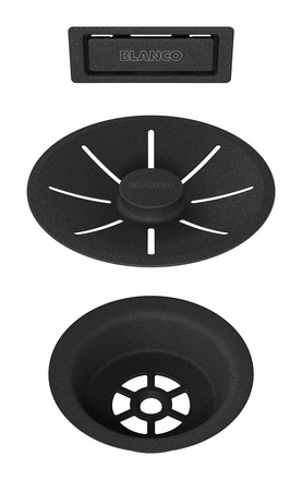Odtoková sada s přepadem C-overflow, černá matná Black Edition